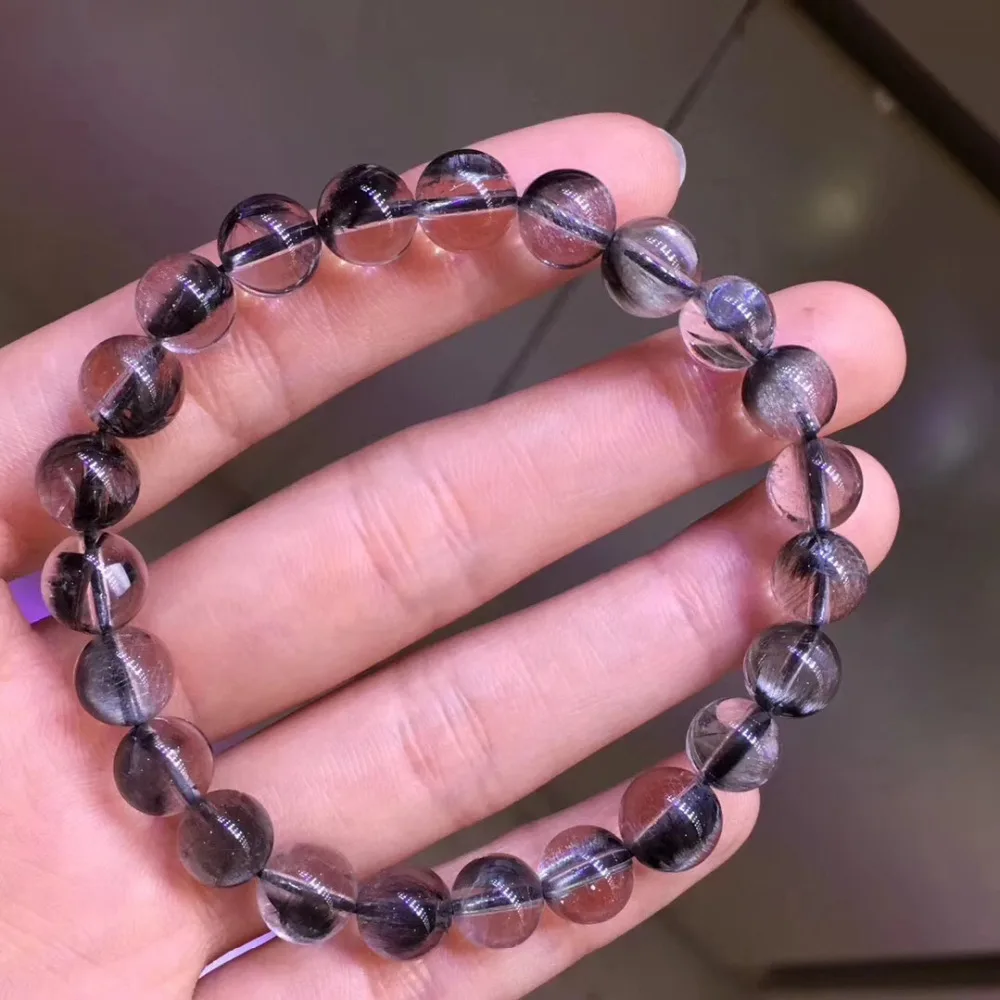 Natural Silver Rutilated Quartz Crystal Bracelet (6)