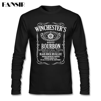 

TV Series Supernatural T-shirts Men Male Round Neck Long Sleeve Cotton Top Design Men Clothing XXXL