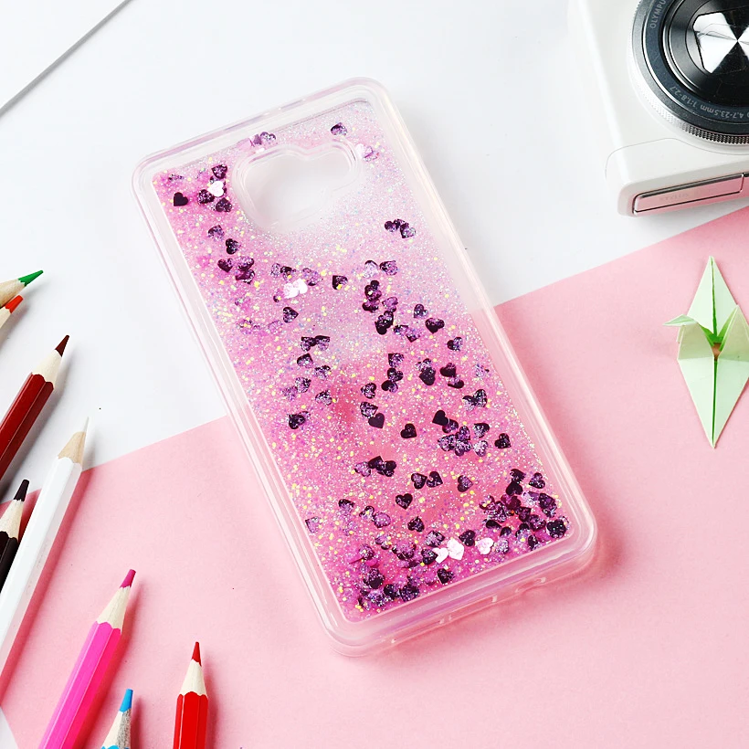 Glitter Liquid Cases For Samsung Galaxy S8 S7 S6 S5 Plus Edge Note 5 4 Case For Samsung A5 A3 J5 J7 Prime 2017 2016 2015 2014