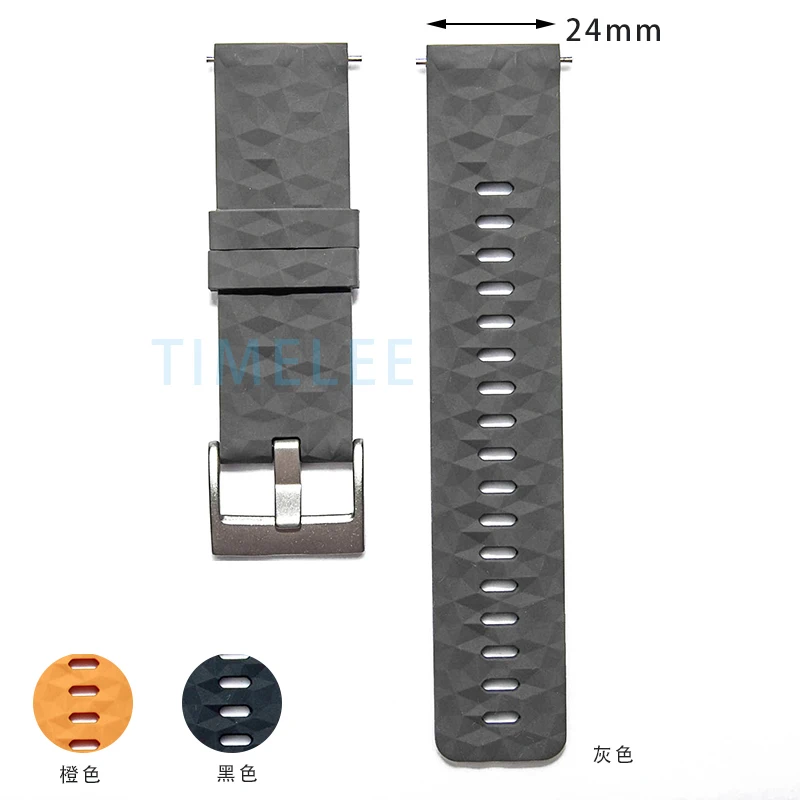 

Replacement for SUUNTO SPARTAN SPORT WRIST HR BARO 24mm Sport Silicone Rubber Strap Watchband