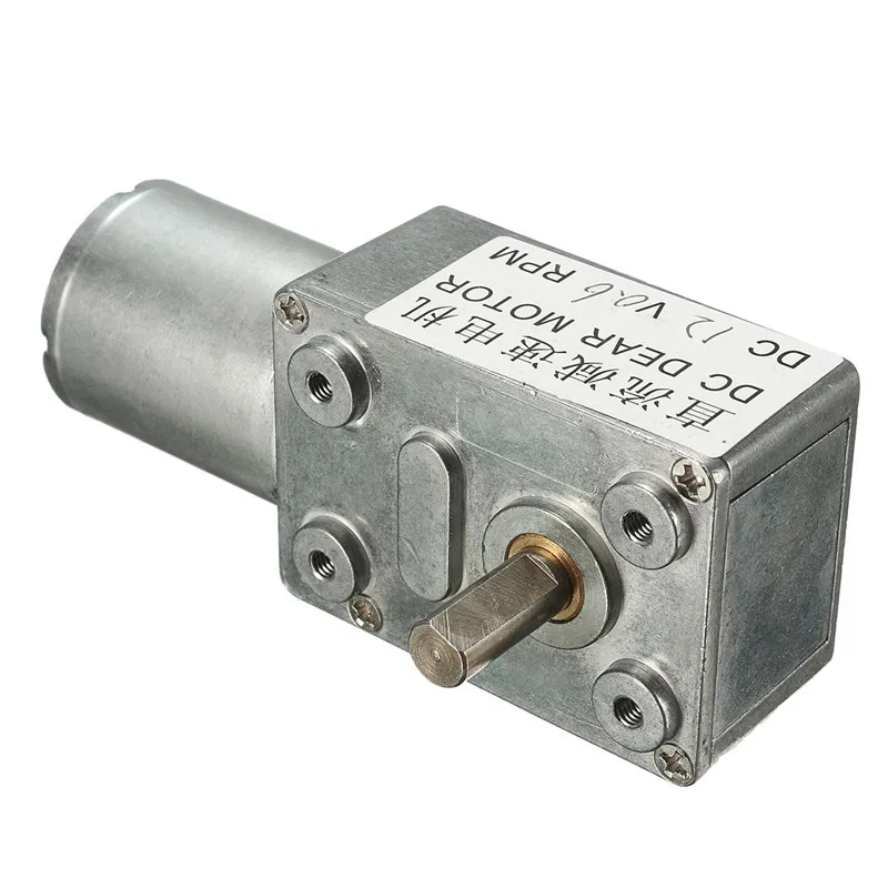 

12V DC Geared Motor 0.6RPM High Torque Low Speed Turbo Worm 370 Right Angle US New