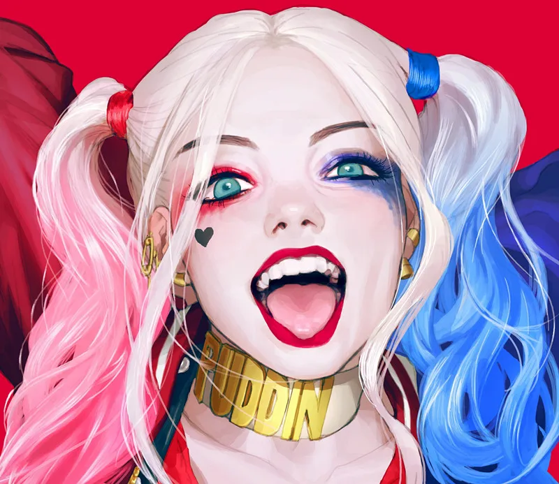 Full Drill 5D DIY Cartoon Diamond Painting harley quinn christmas