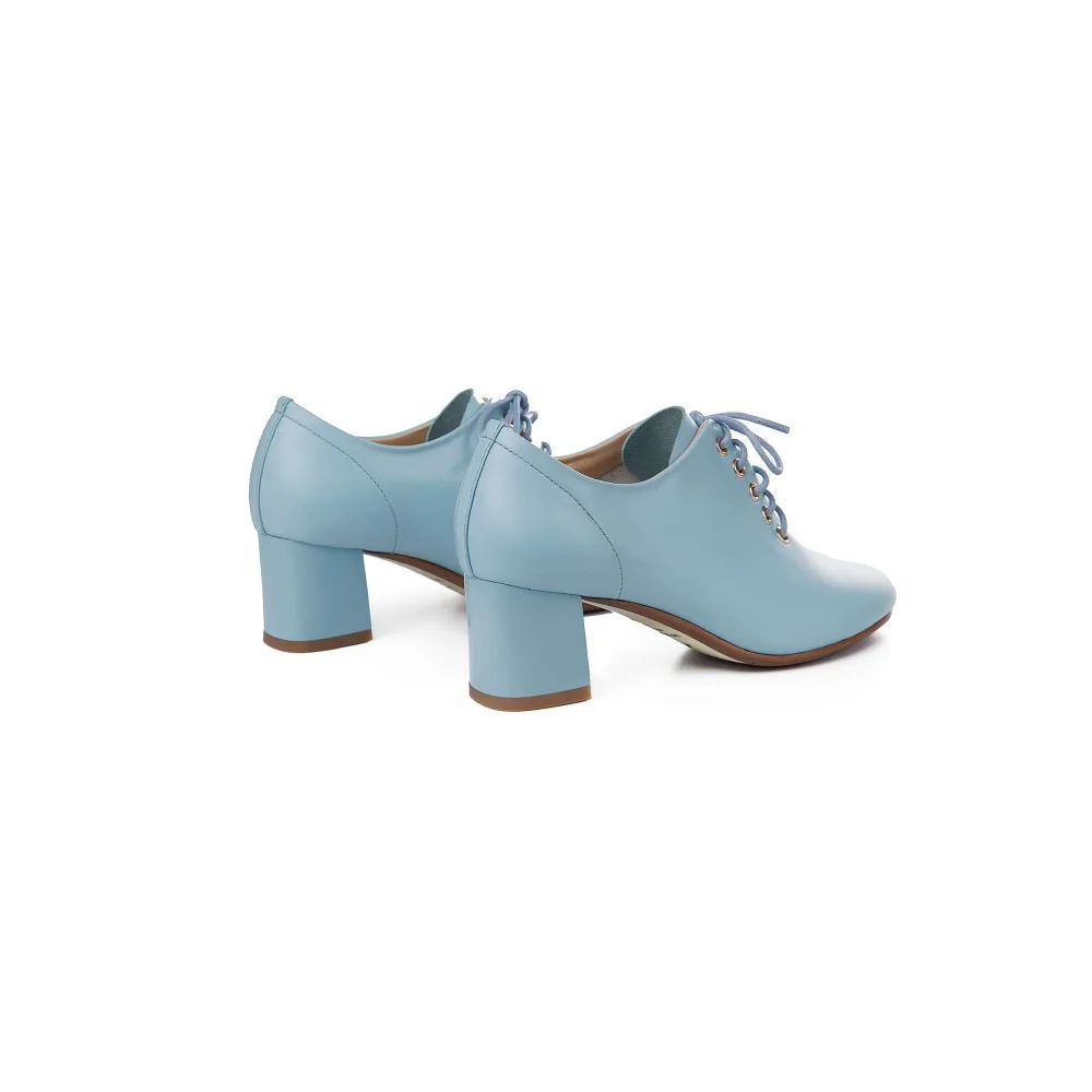 Krazing Pot/женская брендовая обувь в сдержанном стиле женские туфли-лодочки на среднем каблуке, лодочки, с острым носом на шнуровке красивой леди комплект из коровьей кожи с круглым носком; модные туфли для подиума; L22