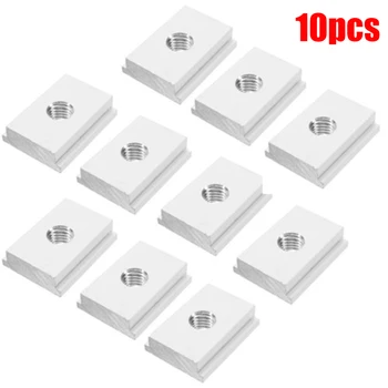 

10pcs M8 T Slot Nut T-Track Sliding Nut For Woodworking Tool Slot Fixture Wood