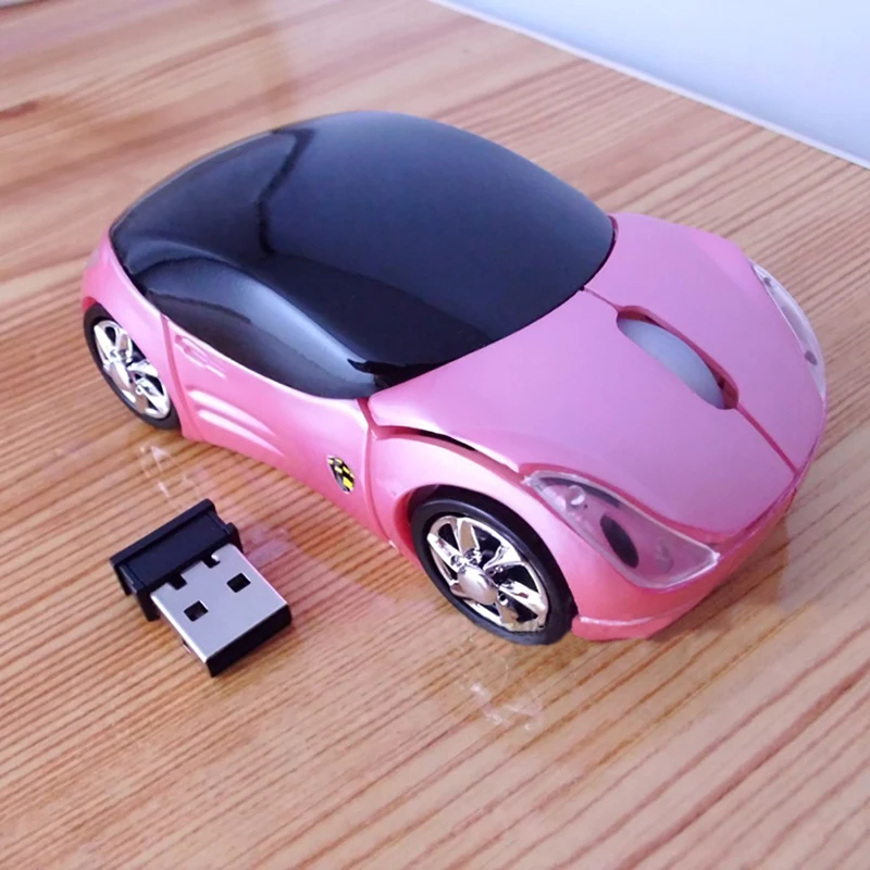 USB 2.4GH Souris Optique Voiture стиль беспроводной автомобиль USB2.0 оптическая мышь Мыши для ноутбука ПК компьютер - Цвет: pink