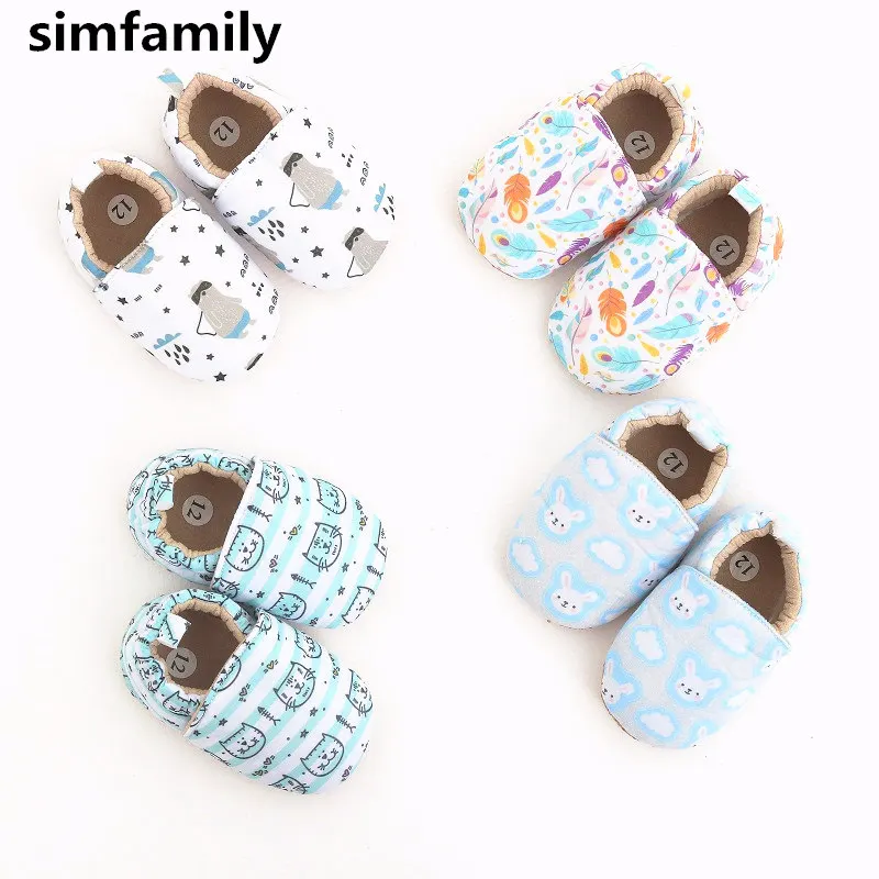 

[simfamily]Baby Shoes Boys Girls Shoes Newborn Soft Infant First Walkers Shoes Cute Cartoon Printed Shoes