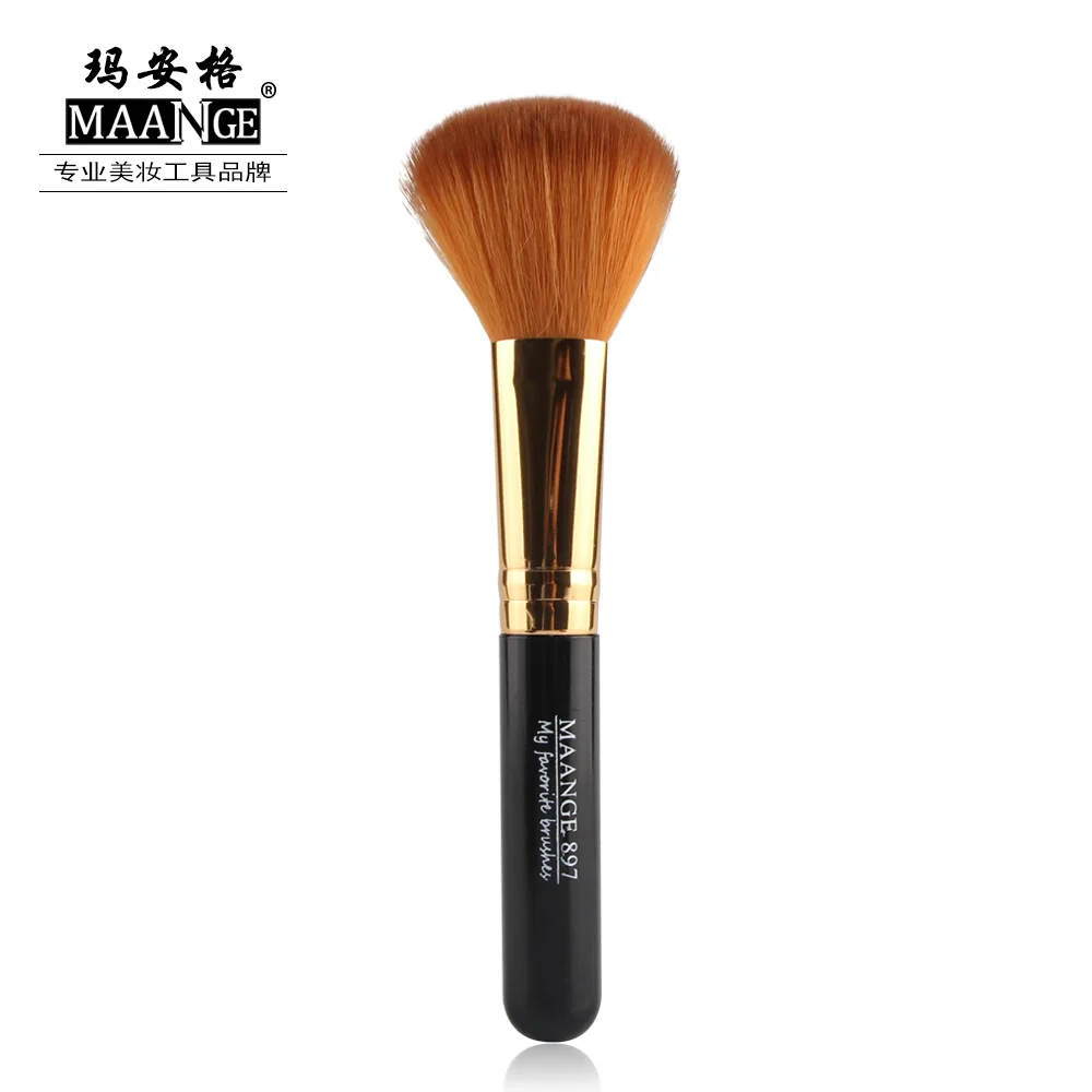 MAANGE 6 в 1 Профессиональные кисти для макияжа Set для губ, тени для век Foundation Brush инструменты Мощность Губка Puff сделать до кисти инструменты