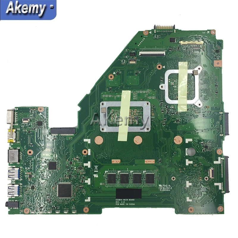 Akemy X550VX материнская плата для ноутбука ASUS K550VX X550VX X550VQ FH5900V материнская плата версия 2,0 GTX950M 8 GB Оперативная память i5-6300HQ