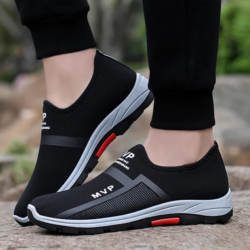 Spring Sneakers Men Casual Shoes Air Mesh Shoes For Men Loafers Black Fashion Sneakers Mens Trainers Sapato Masculino PINSV