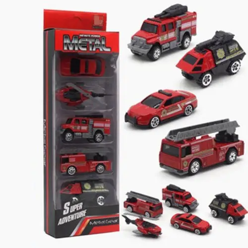 5PCS Non Remote Control Car Alloy Car Model Engineering Vehicle