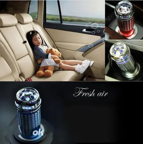 

12V Mini Auto Car Fresh Air Ionic Purifier Oxygen Bar Ozone Cleaner Power Filter Random Color Free Shipping