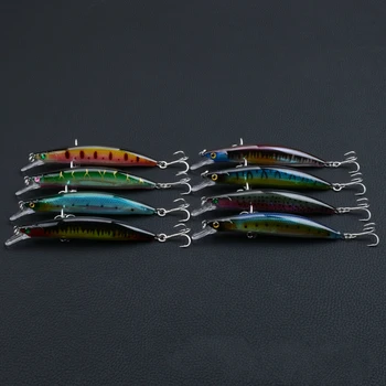 

8Pcs/Lot Boutique 3D Painting Sea Fishing Minnow Lures 11cm/13.7g Sinking Crankbait Artificial Baits Wobblers With Steel Balls