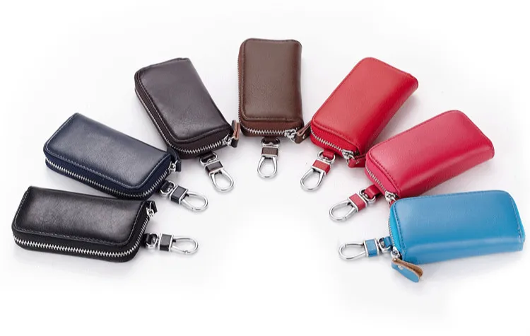 Fashion Genuine Cow Leather Men & Women Car Key Bag Wallet Multi Function Case Housekeeper Holders 6 Rings Mini Card | Багаж и сумки