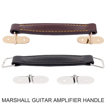 

GUITAR AMP HANDLE 1PC Black Vintage Leather Handle Strap For Marshall Fender Guitar Amplifier Speaker Cabinet Radio CD Player