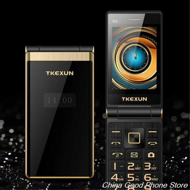 TKEXUN M2 мобильный телефон с откидной крышкой и металлическим корпусом 3 0 экран
