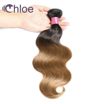 

Chloe Hair Ombre Brazilian Hair Body Wave 1 Bundle 1B/30 Ombre Human Hair Weave Bundles Brown Remy Extensions 10-26 Inch