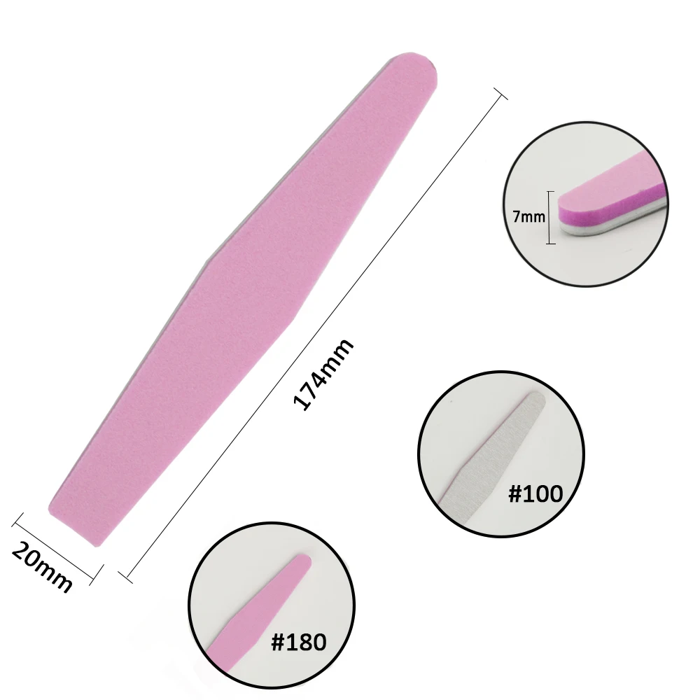 Пилочка для ногтей 100/180 шлифовальная губка буферная двойная сторона профессиональный дизайн пилочка для ногтей полировщик прочный песочный блок полировки Новинка