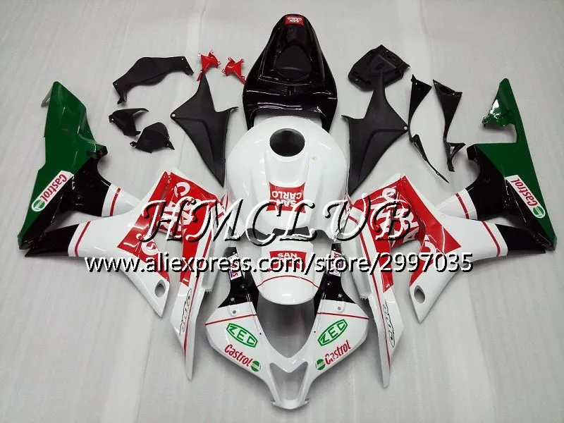 Литые изделия для Honda CBR 600 RR 600F5 CBR600RR 2007 2008 81HC. 0 CBR600F5 F5 07 08 CBR 600RR CBR600 RR 07 08 обтекатель Repsol зеленый - Цвет: No. 19