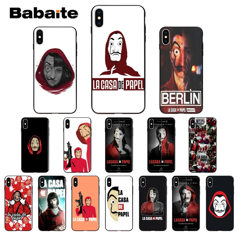 Babaite la casa de papel ТВ ТПУ Мягкий силиконовый чехол для задней панели мобильного