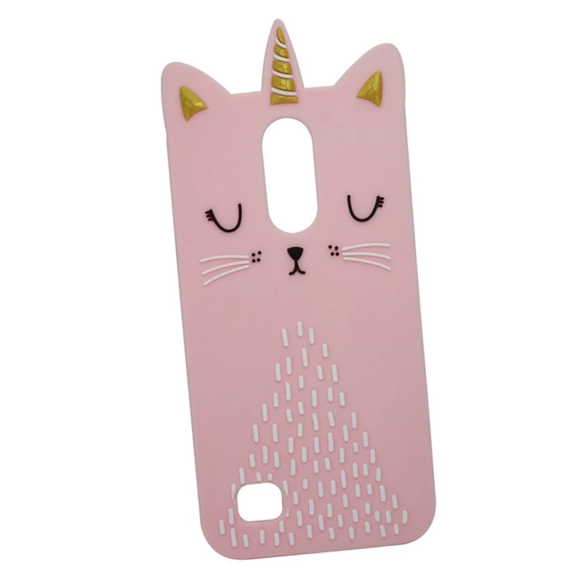 

For LG K10 2017 Case Cute Silicone 3D Cartoon Soft Rubber Cat Phone Back Case Protective Cover For LG K10 2017 M250N M250 Fundas