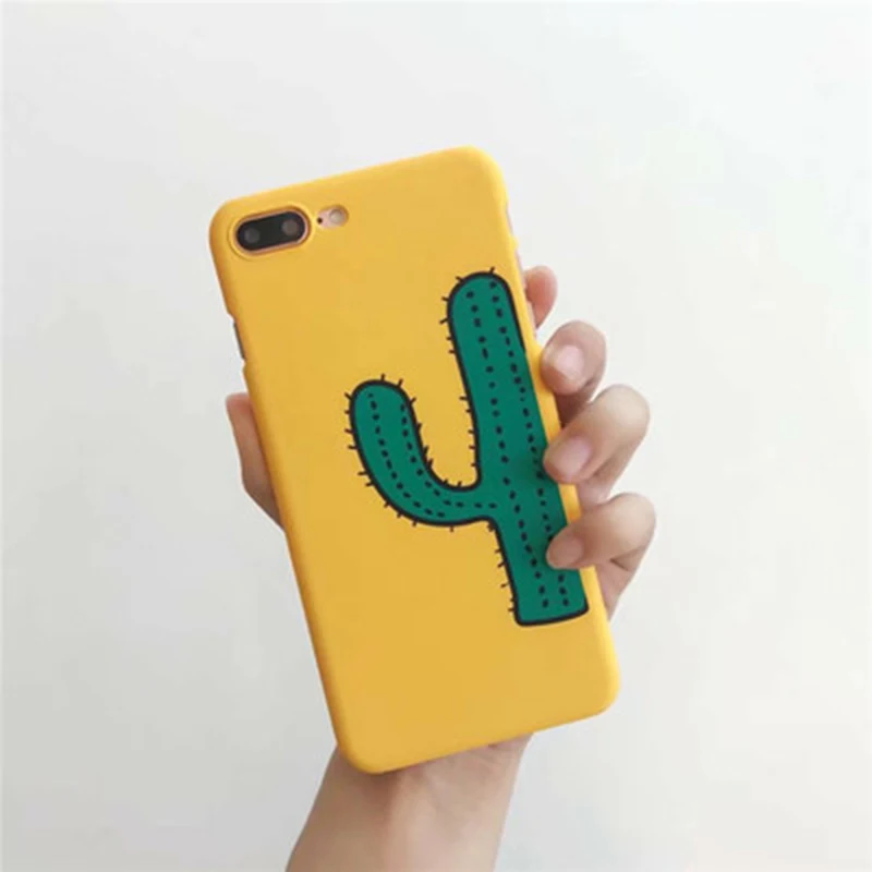 STROLLIFE мультфильм Кактус чехол для телефона iPhone 8 плюс 6 S 7 Жесткий Ультра hin желтый