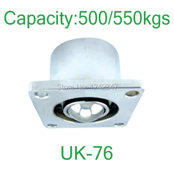 UK 76 3 Flanged 550kgs Capacity ball downwards platform bearing steel caster Ball Downside Facing ball