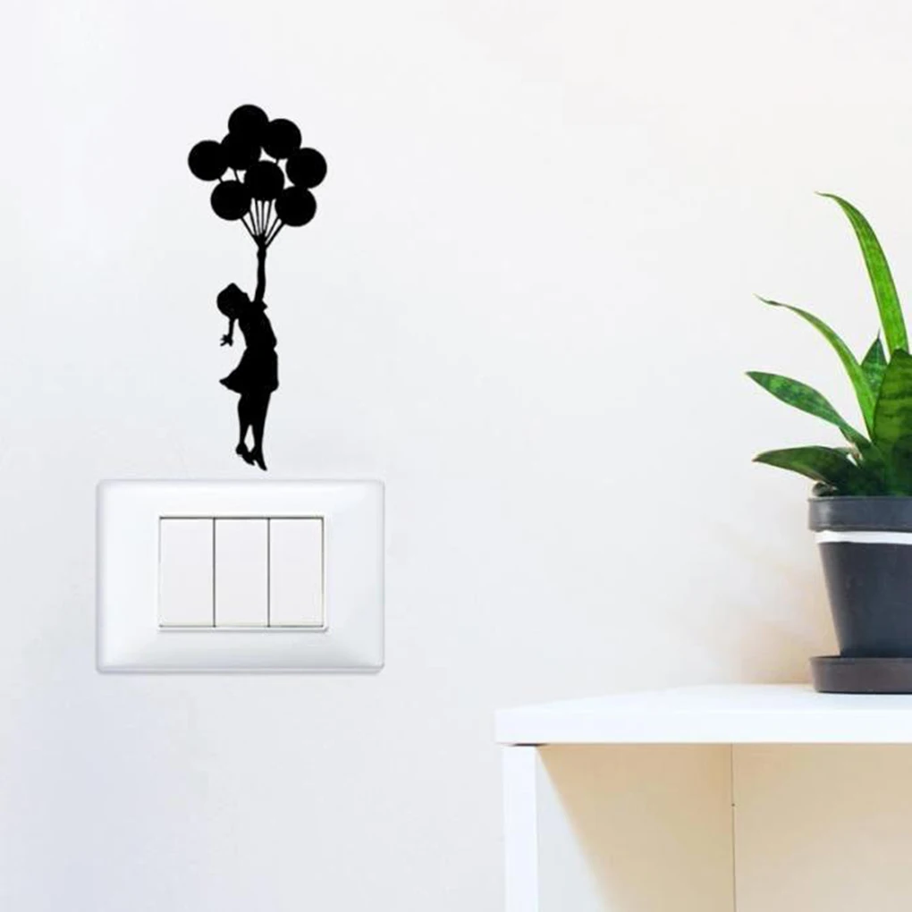 

Girl and Balloon Wall Switch Sticker Home Decor Decal Socket Paste