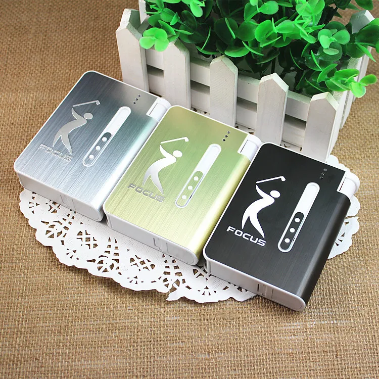 Cigarette case with disposable lighters, open creative
