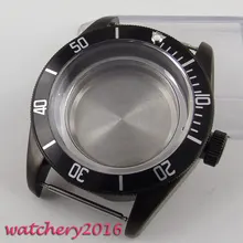 41 мм PVD Черный нержавеющей стальной корпус часов набор для ETA 8215 2836 8215 движения