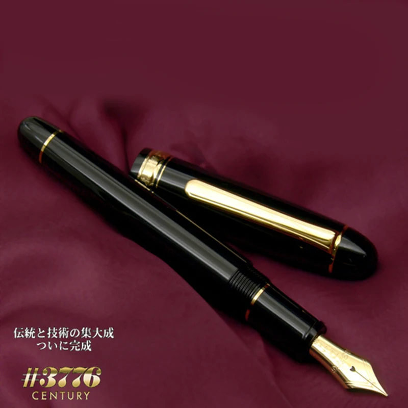 Япония Платина перьевая ручка 3776 век 14 к Золотой наконечник с чернилами конвертер PNB-10000