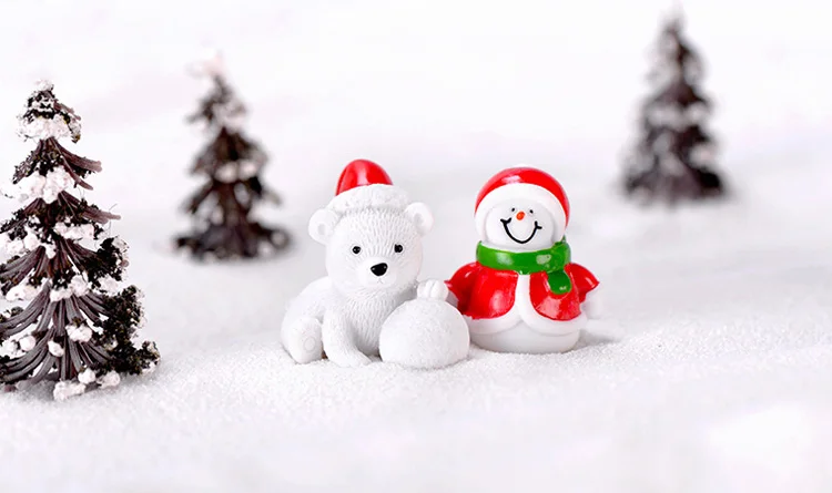 BAIUFOR новые рождественские миниатюры Санта Клаус Снеговики DIY Террариум аксессуары Волшебные садовые фигурки Кукольный дом Декор