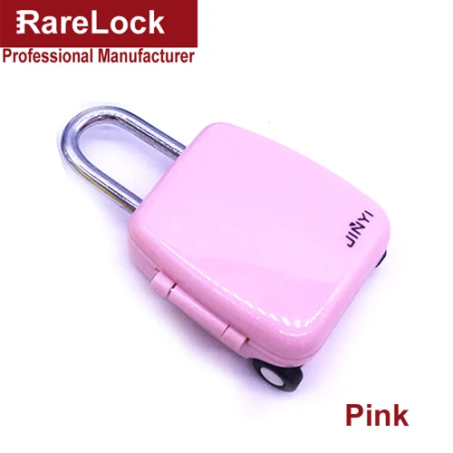 Rarelock MS516 Комбинированный Замок с цветным замком для путешествий, женские сумки, рюкзак, сумка для школы, ящик для спортзала, шкафчик, дневник, сделай сам, я - Цвет: Pink 1 pcs