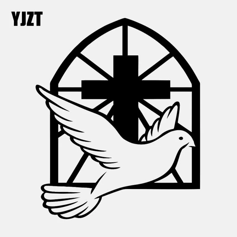 YJZT 12 8 см * 15 6 религиозные Dove дешевые высокое качество Стикеры виниловые наклейки