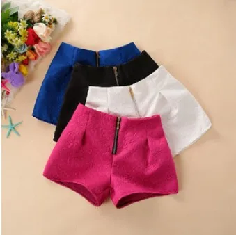 

New Spring /Summer Designer Women Shorts High Quality Dobby Straight Casual Short Pants Black /White /Blue /Red Fast Ship 8923