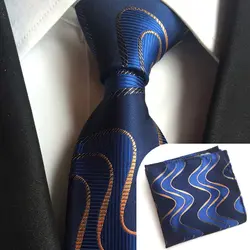 Бренд mantieqingway Дизайн 8 см плед полосатый галстук комплект полиэстер жаккардовые Для мужчин S Платки носовые для девочек Средства ухода за