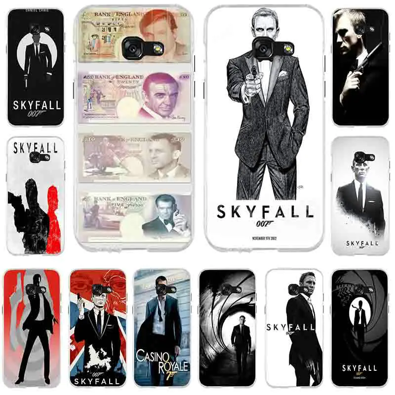 Модный 007 Джеймс Бонд Skyfall Мягкий ТПУ чехол для телефона Samsung Note 2 3 4 5 8 HTC One U11 M7 M8 M9 M10