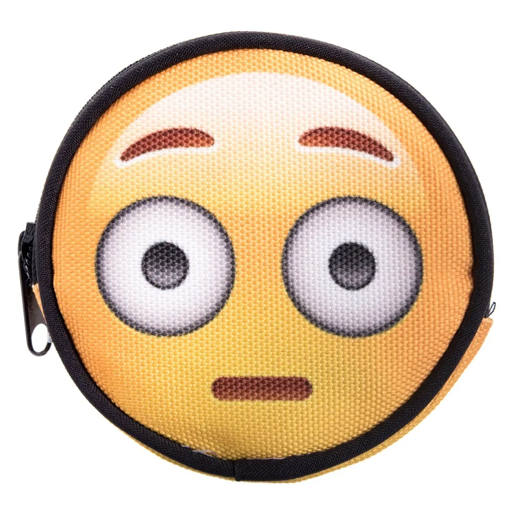 Bags 3D Print Double face Emoji Women Coin Purses Round Walletin Coin