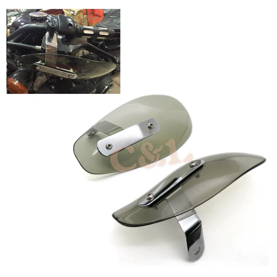 1 Set Motorcycle Smoke Hand Guard Wind Deflector For Harley Softail