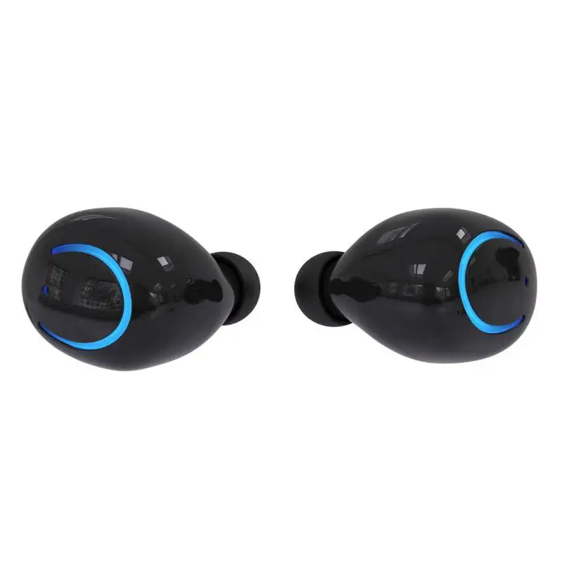 Черный Bluetooth 4,1 Гарнитура двухканальный стерео звук наушники с APT-X для iPhone Xiaomi OnePlus TWS Bluetooth наушники мини беспроводной - Цвет: Черный