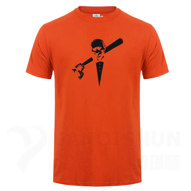 Funny Men's Tee Shirt Russian President Vladimir Putin Print T-shirt Top Quality Cotton Short sleeves Tops Fashion Men Tees - Цвет: Orange