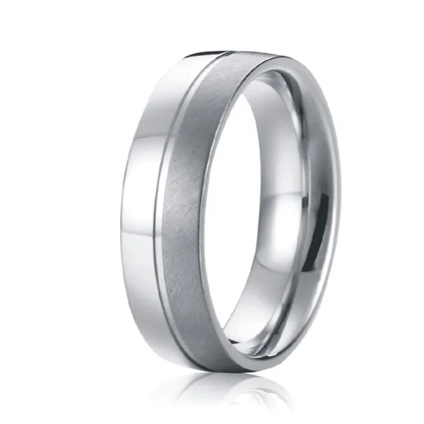 Clic Two Tone Brushed And Polishing 8mm Custom Men Wedding Bands Clic Two Tone Brushed And Polishing 8mm Custom Men Wedding Bands Rings Silver Color Anium Jewelry In From Accessories On