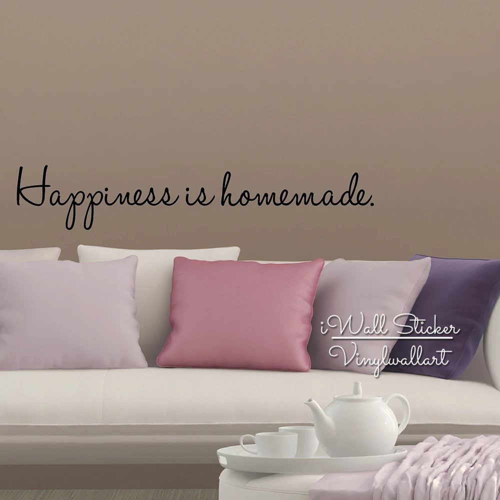 Happiness Is Homemade Wall Sticker Home Quote Wall Sticker Removable