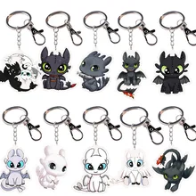 5,5 см очаровательный Беззубик брелок скрытый мир металлический кулон Ночная фурия держатель для ключей Как приручить дракона 3 игрушки детские подарки