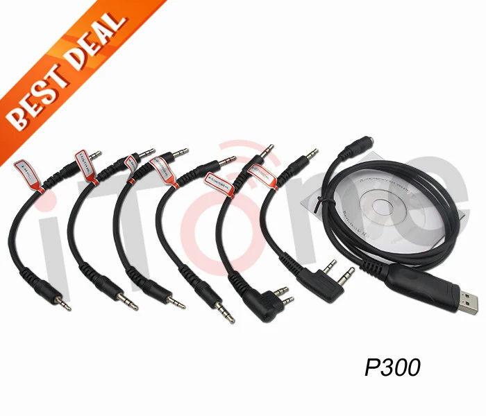 6 in 1 USB Programming Cable for Motorola GP300 TK3207 TC500 VX160 GP3688 F26 A8 UV