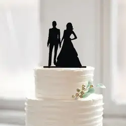 Свадебный торт Топпер силуэт торт Топпер персонализированные женские Свадебные украшения торт Toppers партия подарки и сувениры
