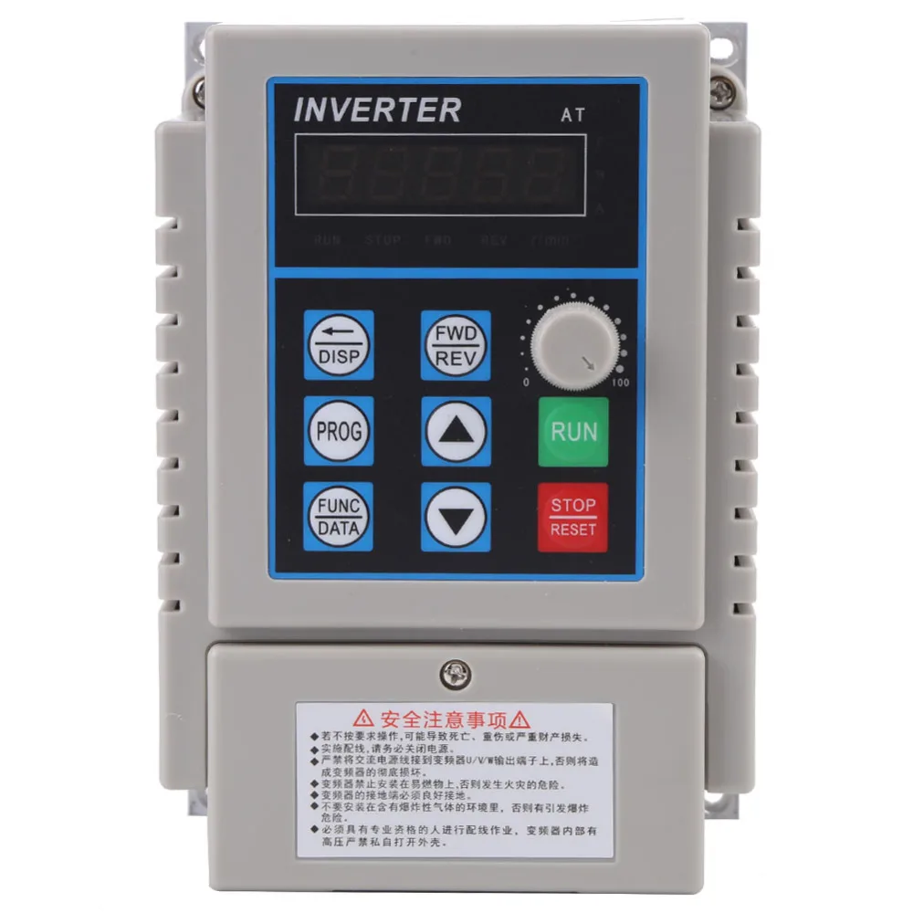 

1pc AC 220V 0.75kW Variable Frequency Drive VFD Speed Controller Inverter Single Phrase