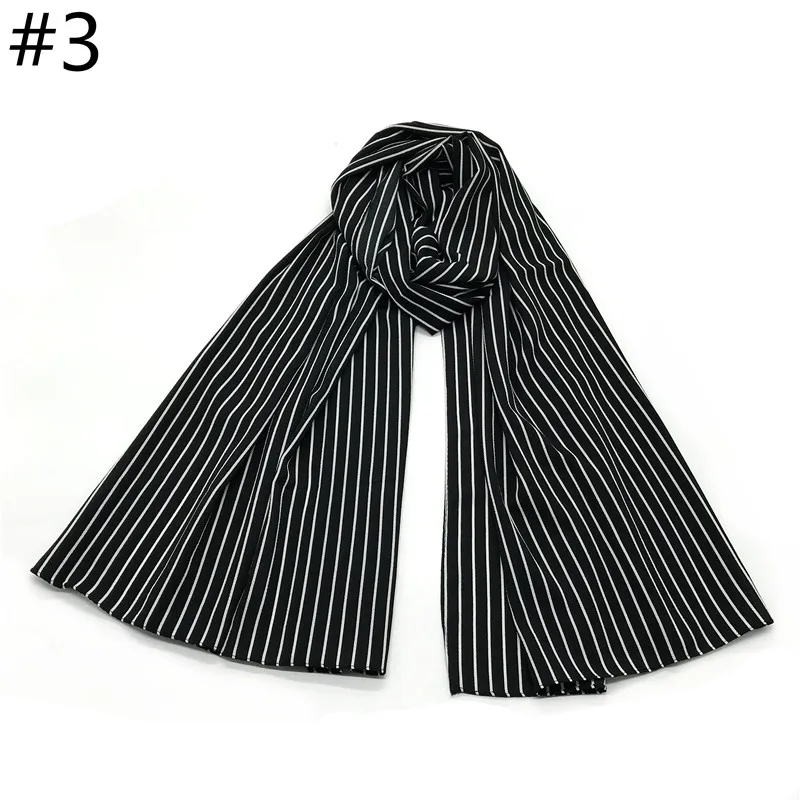 1 шт. шарф в богемном стиле черно-белая полосатая геометрическая шаль Женская винтажная накидка модный хиджаб мягкие шарфы брендовые мягкие - Цвет: 3