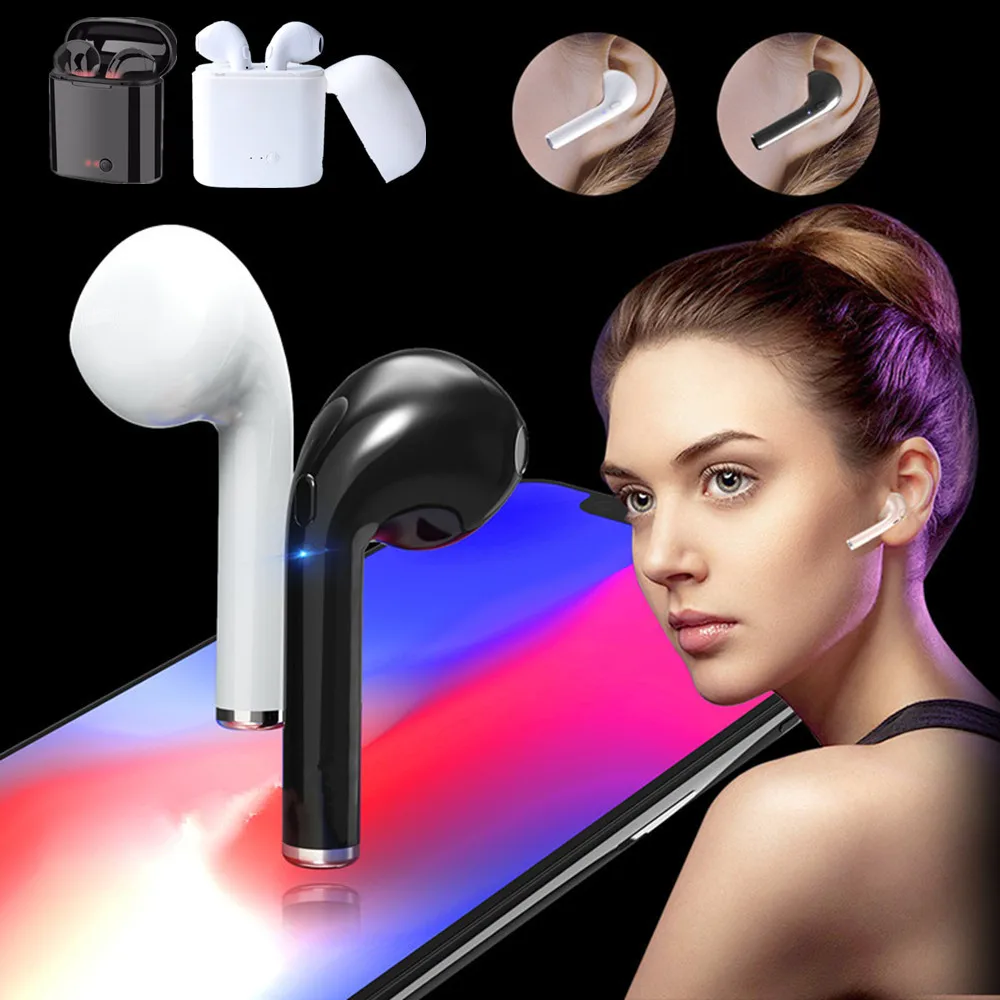Wireless Earphones I7s Bluetooth Headset Tws Twins Earbuds Handfree