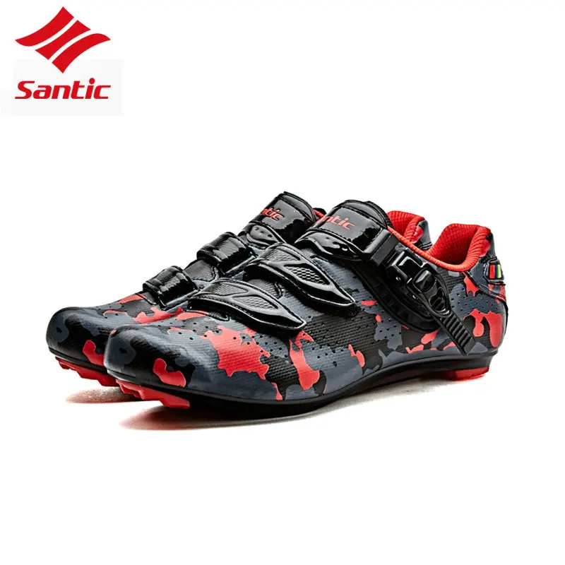

Santic Men Cycling Road Shoes Profession Self-Locking Cycling Sneakers Camouflage Women Bicycle Bike Shoes sapatilha ciclismo