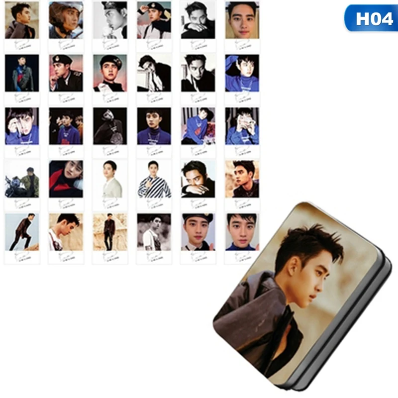 30 шт./компл. K-pop EXO новые Ablum не мешать мой темп Lomo карты Chanyeol Baekhyun фото карты с металлической коробкой